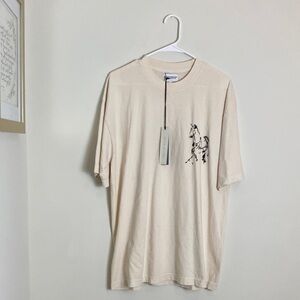 Diamond Cross Ranch Jackson Hole Nick Turner Horse Cream Graphic T-shirt NWT L